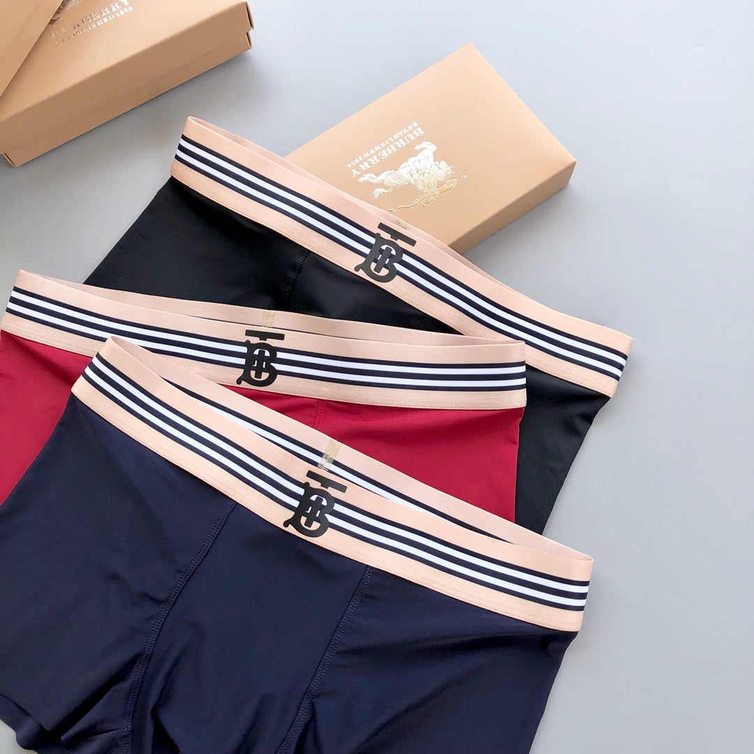 Burberry Ice-Silk Men's Boxer Briefs - 3-Piece Box