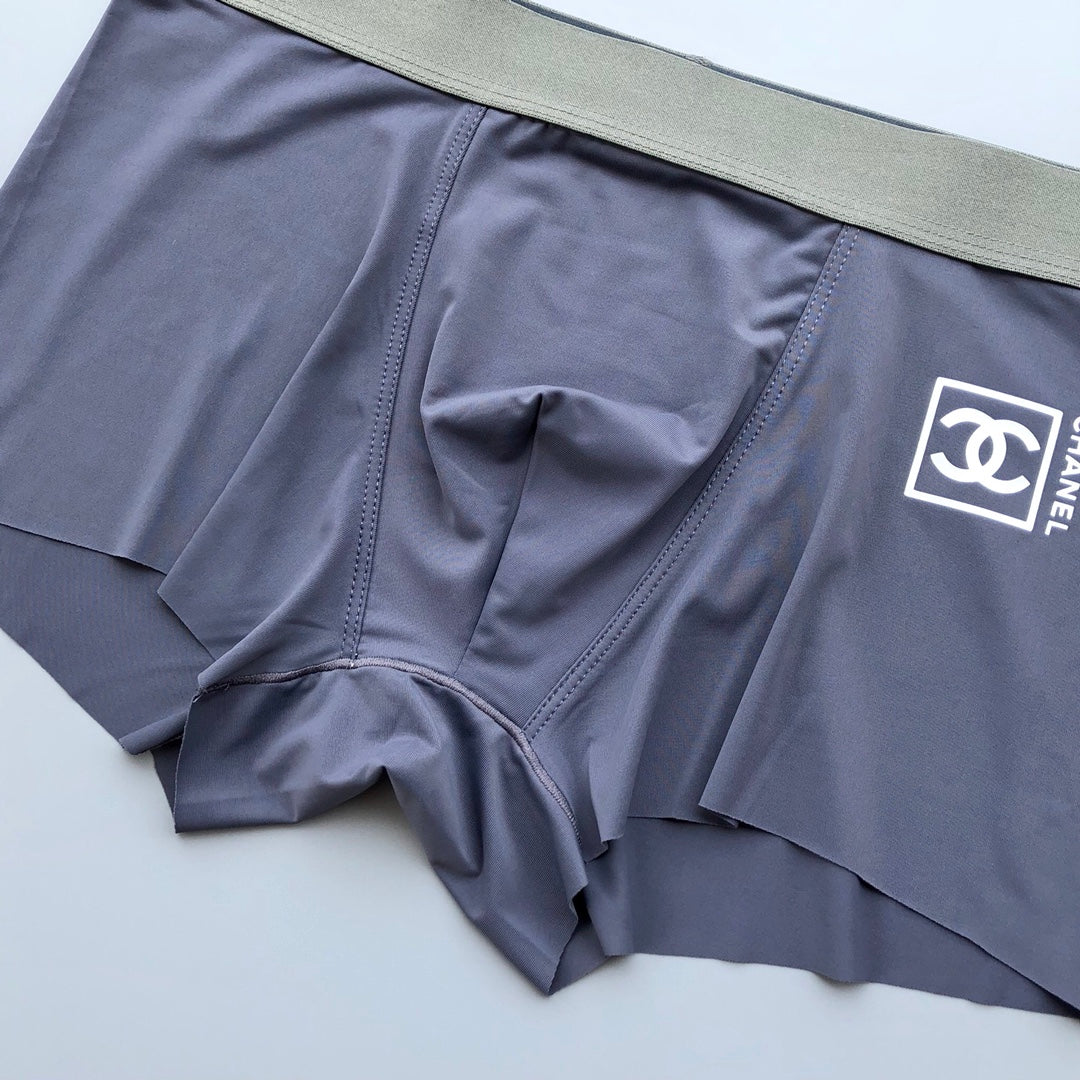 Chanel Visible Branded Waistband Or Emblem Details Men's Boxer Briefs - 3-Piece Box