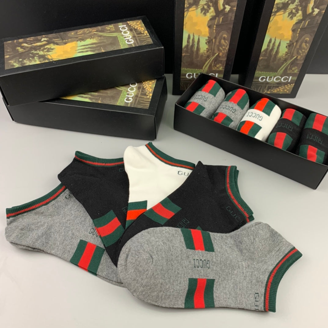 Gucci Color-Block No-Show Socks