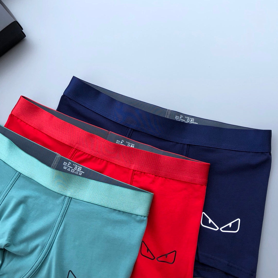 Fendi Cotton Men's Boxer Briefs - 3-Piece Box