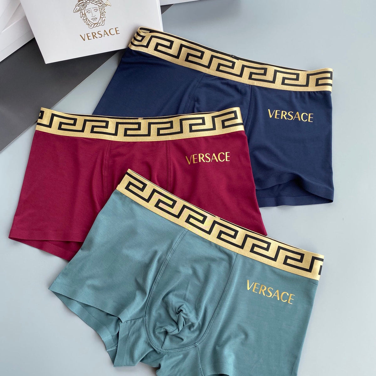 Versace Modal Men's Boxer Briefs - 3-Piece Box