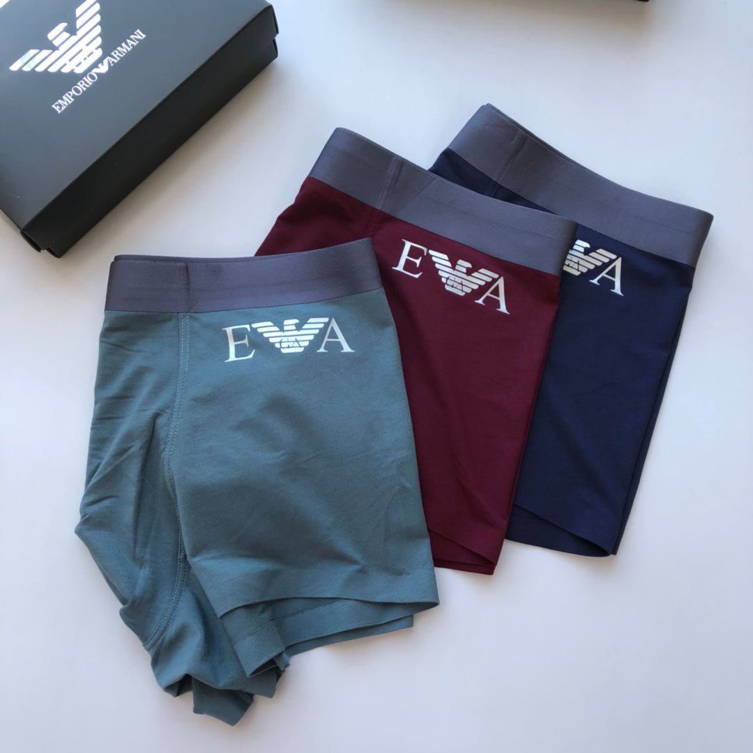 Armani Ea7 Details Men's Boxer Briefs - 3-Piece Box