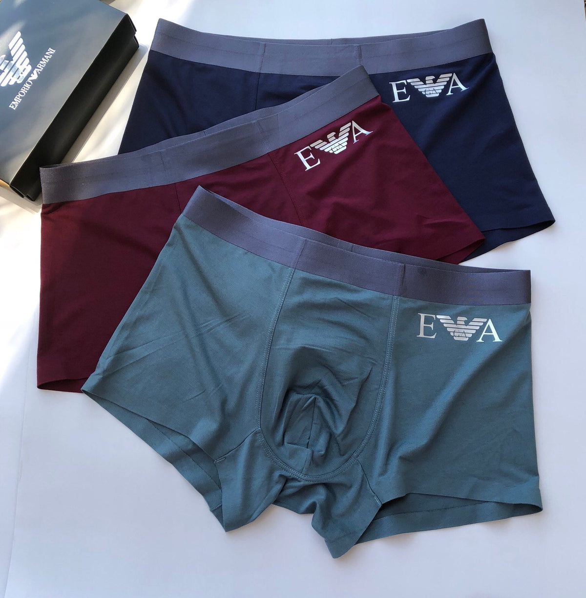 Armani Ea7 And Eagle Details Men's Boxer Briefs - 3-Piece Box