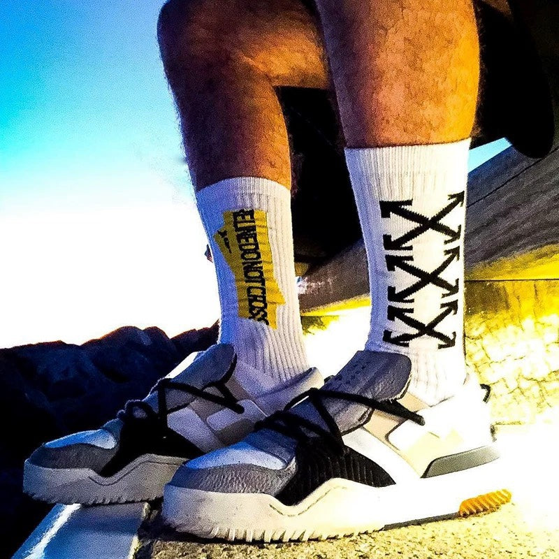 Off-White Cotton Crew Socks
