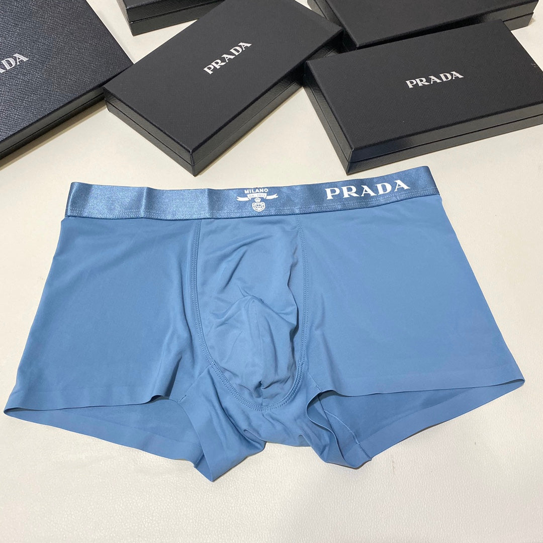 Prada Striped Waistband Men's Trunk Underwear - 3-Piece Box