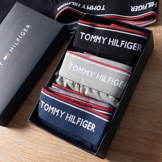 Tommy Hilfiger Contrast Flag-Logo Waistbands Men's Boxer Briefs - 3-Piece Box