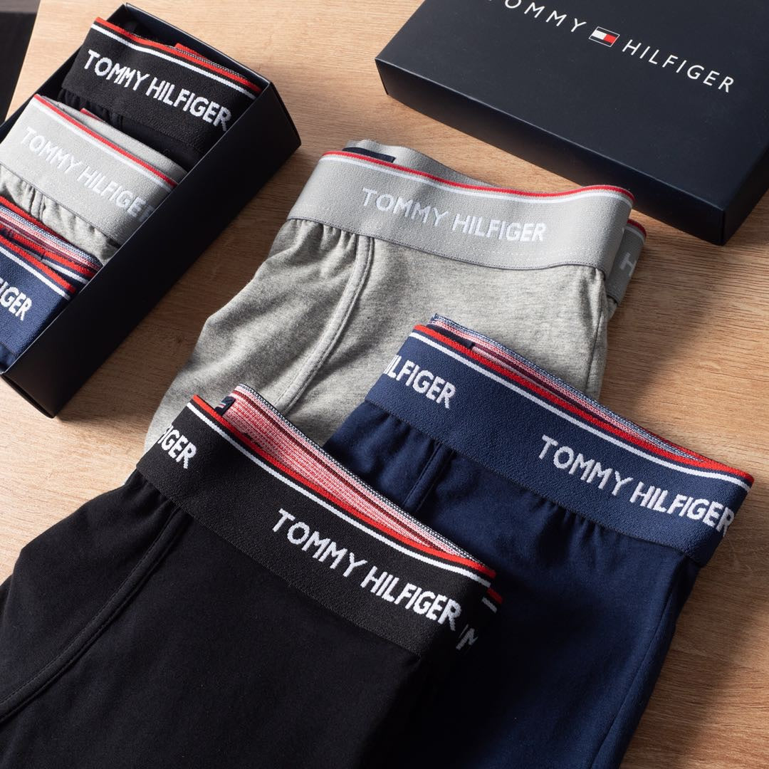 Tommy Hilfiger Combed Cotton Boxer Briefs - 3-Piece Box