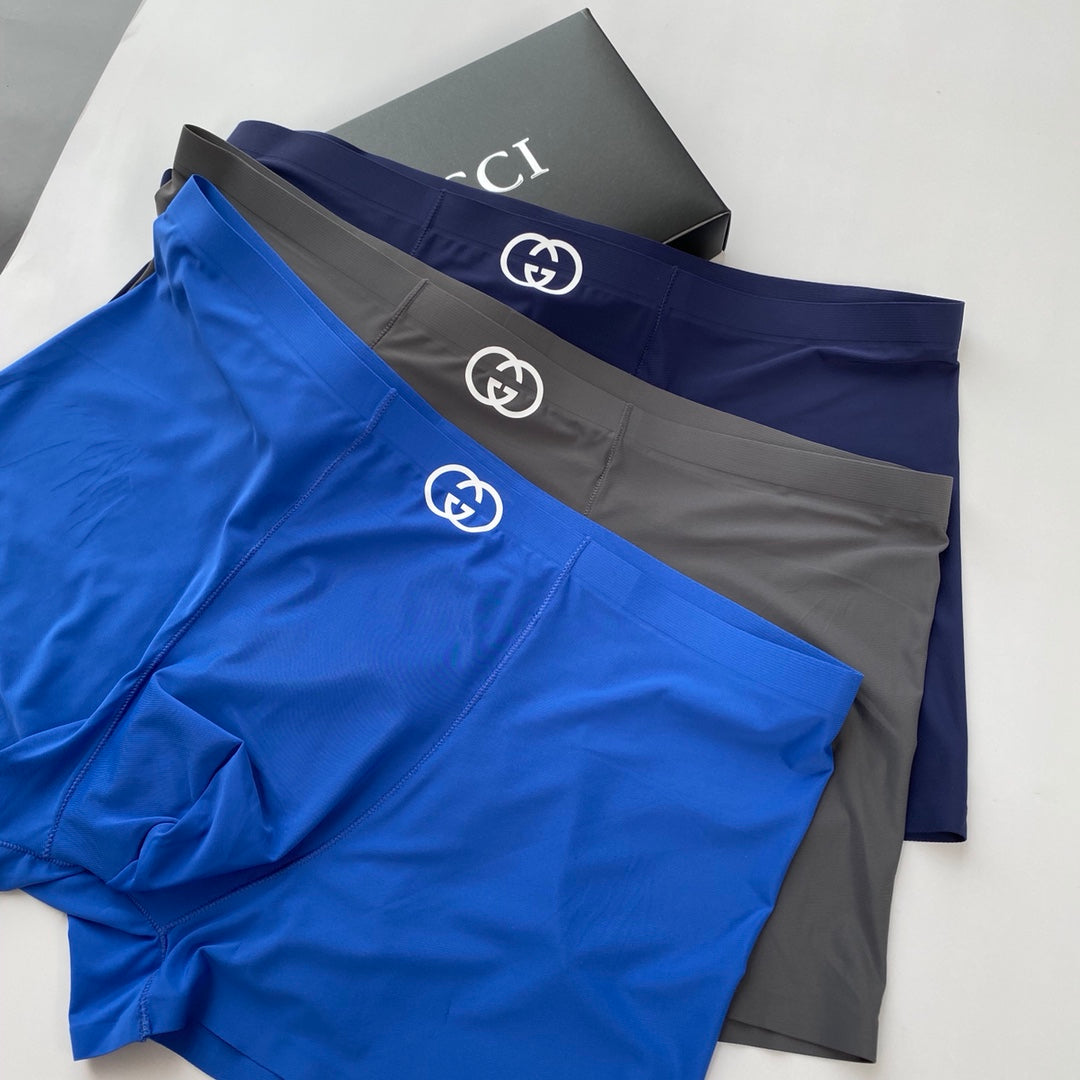 Gucci Small Interlocking-Logo Details Men's Boxer Briefs - 3-Piece Box