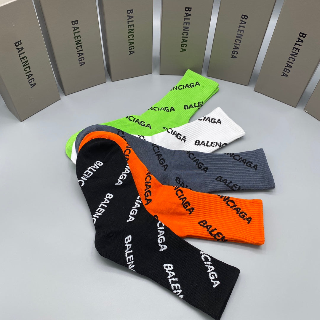 Balenciaga Crew Socks - 5-Pair Pack