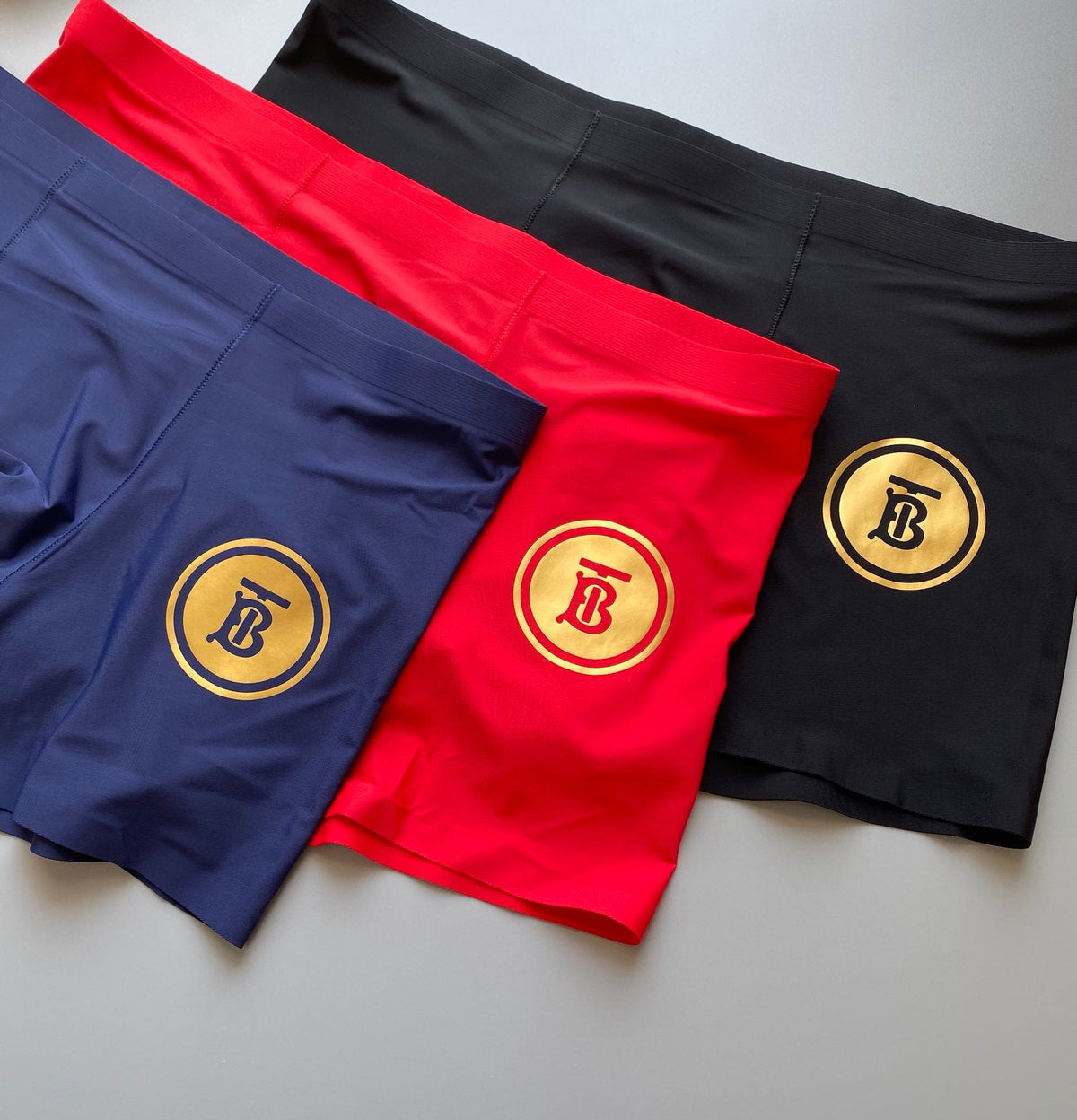 Burberry Round Crest Patches Men's Boxer Briefs - 3-Piece Box