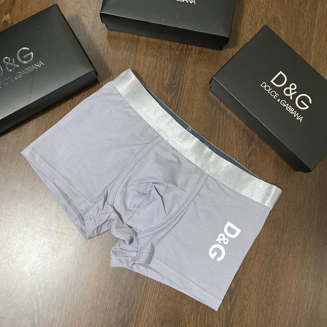 Dolce & Gabbana Clean Wordmark Details Men's Boxer Briefs - 3-Piece Box