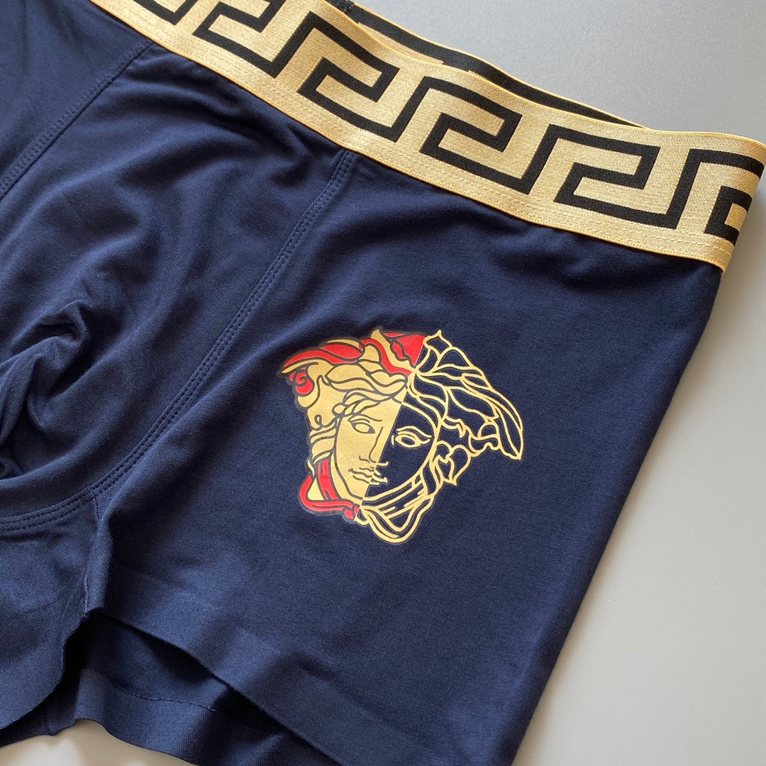Versace Visible Branded Waistband Or Emblem Details Men's Boxer Briefs - 3-Piece Box