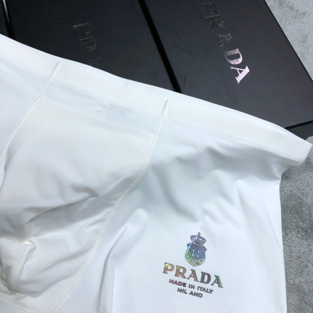 Prada Contrast Logo Waistbands Men's Boxer Briefs - 3-Piece Box