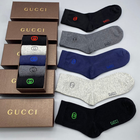 Gucci Crew Socks - 5-Pair Pack