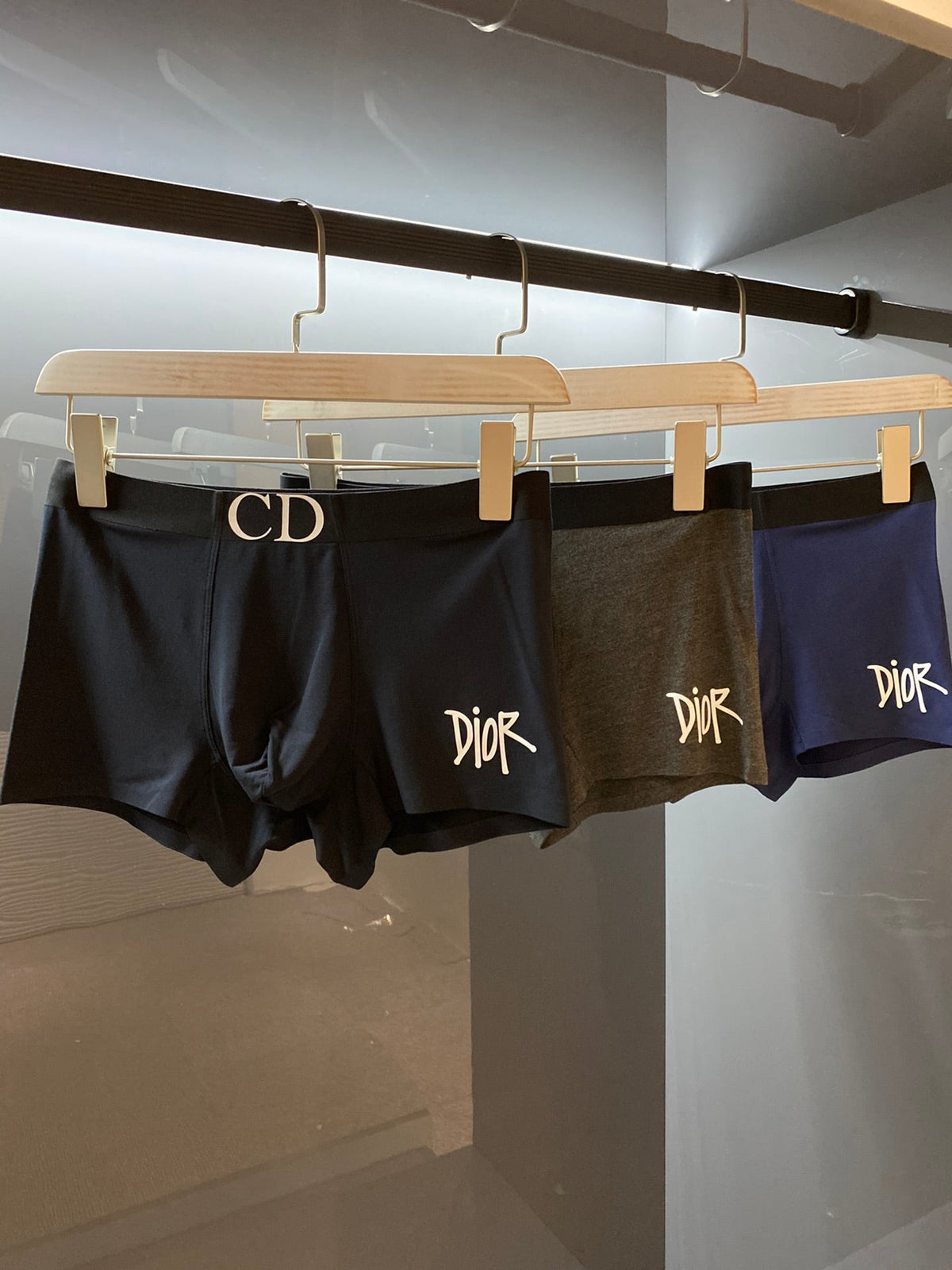 Dior Contrast Lettering Men's Boxer Briefs - 3-Piece Box