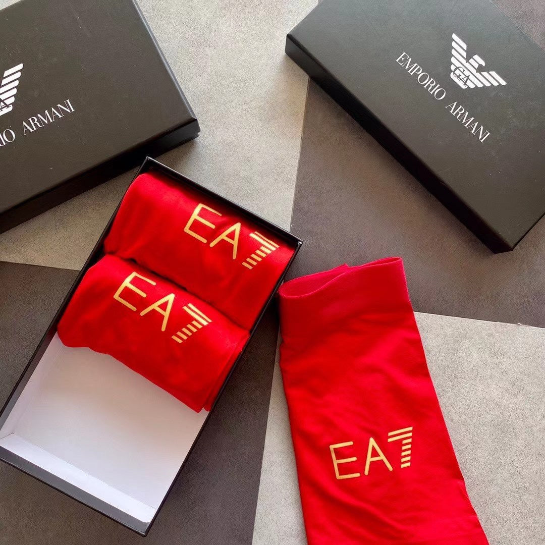 Armani Visible Colour, Waistband And Emblem Details Men's Boxer Briefs - 3-Piece Box