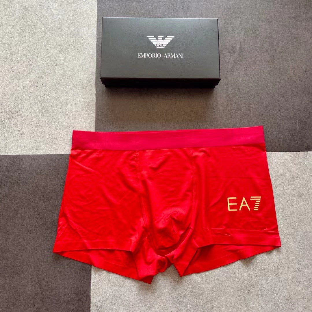 Armani Visible Colour, Waistband And Emblem Details Men's Boxer Briefs - 3-Piece Box