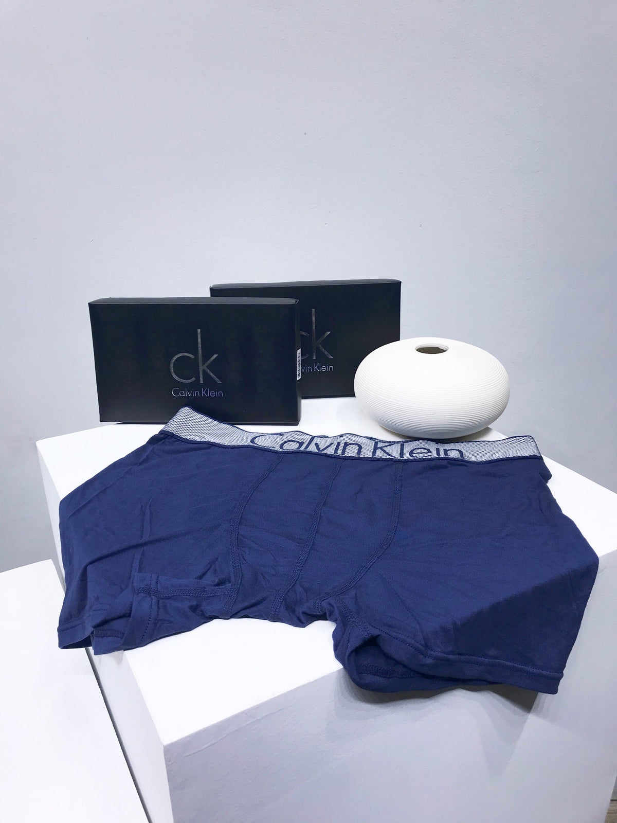 Calvin Klein Modal-cotton blend Visible Branded Waistband Or Emblem Details Men's Boxer Briefs - 3-Piece Box