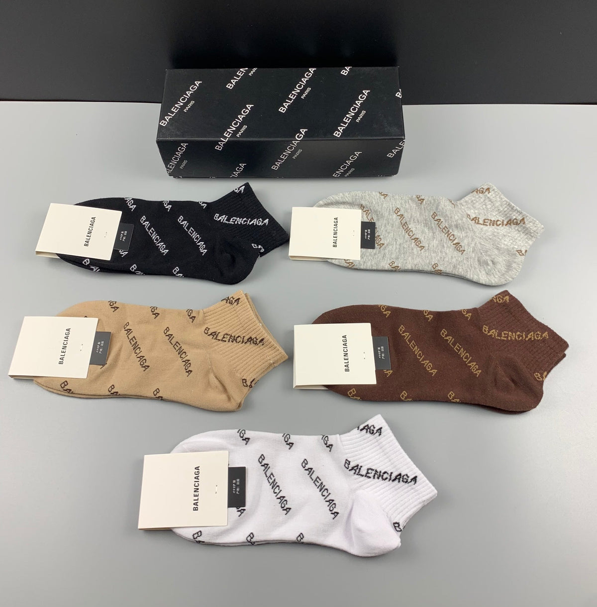 Balenciaga Cotton Short Socks - 5-Pair Pack