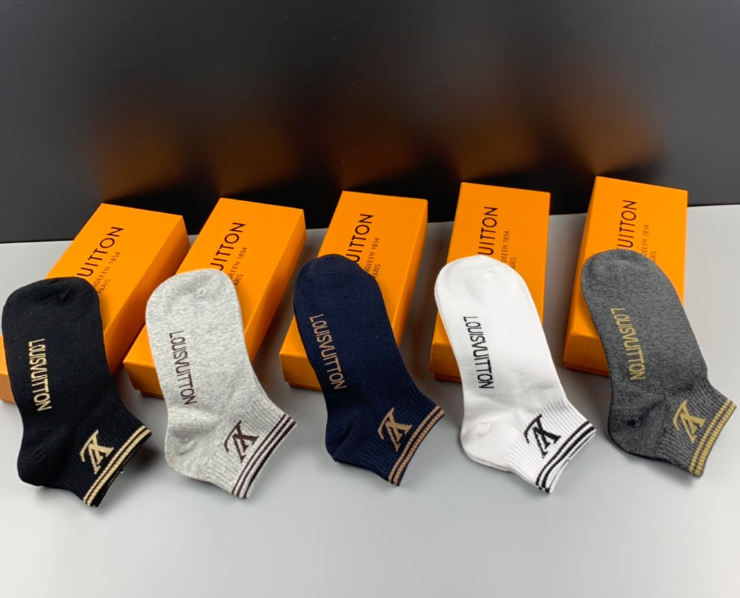 Louis Vuitton Cotton Short Socks - 5-Pair Pack