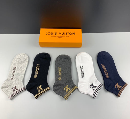 Louis Vuitton Initial Details No-Show Socks - 5-Pair Set