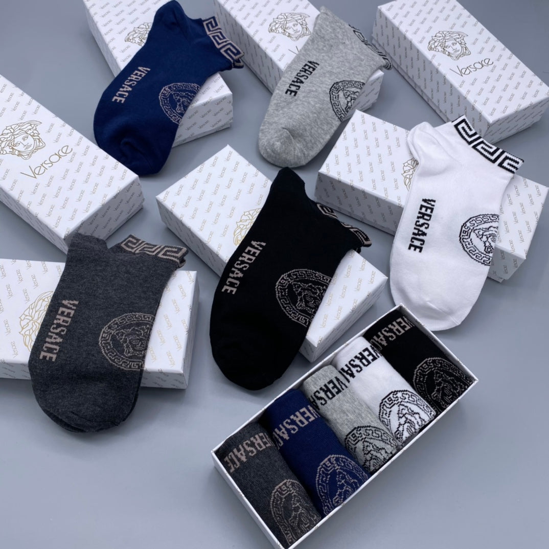 Versace Short Socks – 5-Pair Pack