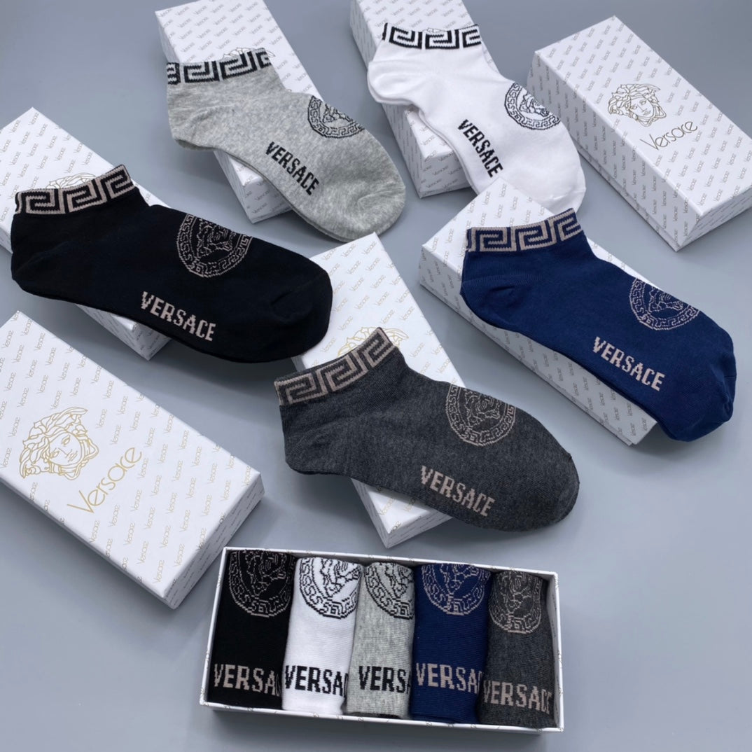 Versace Short Socks – 5-Pair Pack