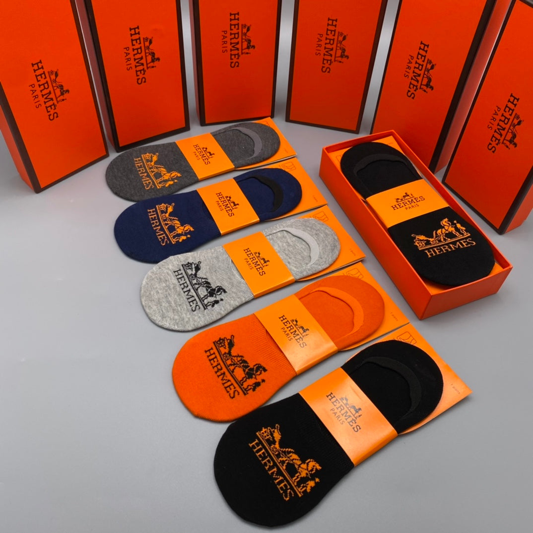 Hermes No-Show Socks - 5-Pair Pack