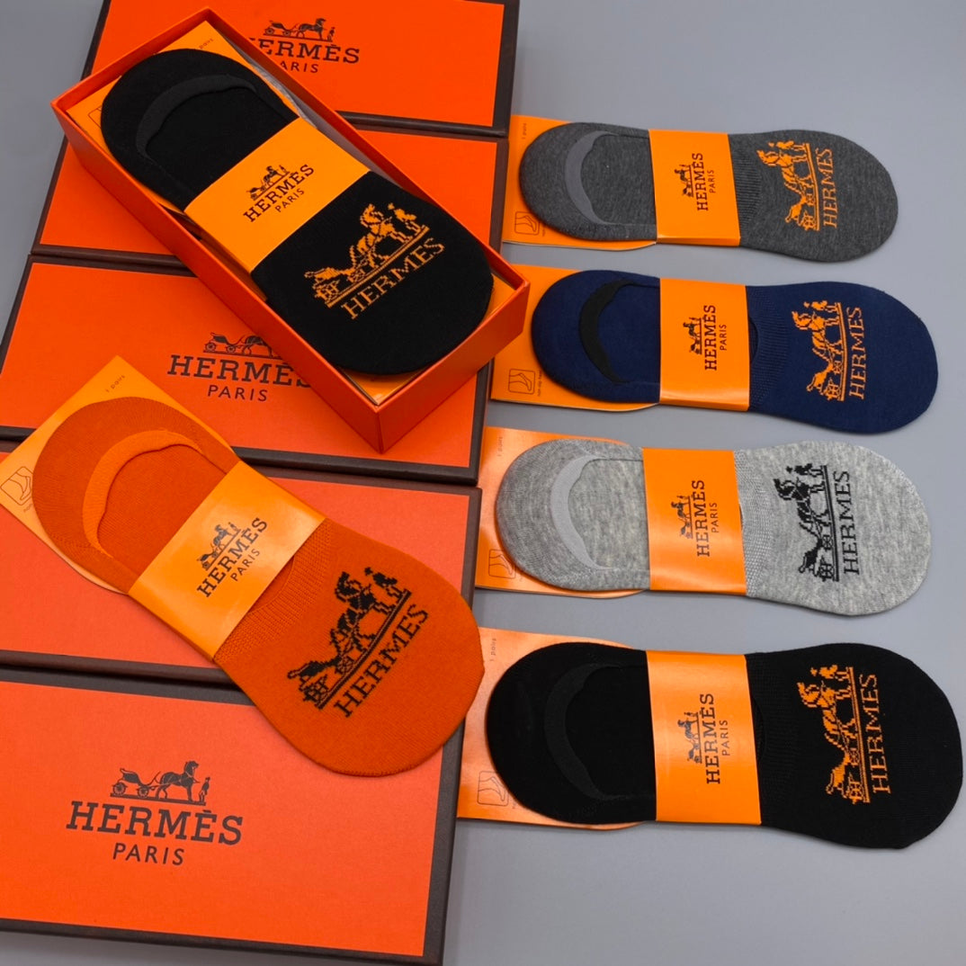 Hermes No-Show Socks - 5-Pair Pack