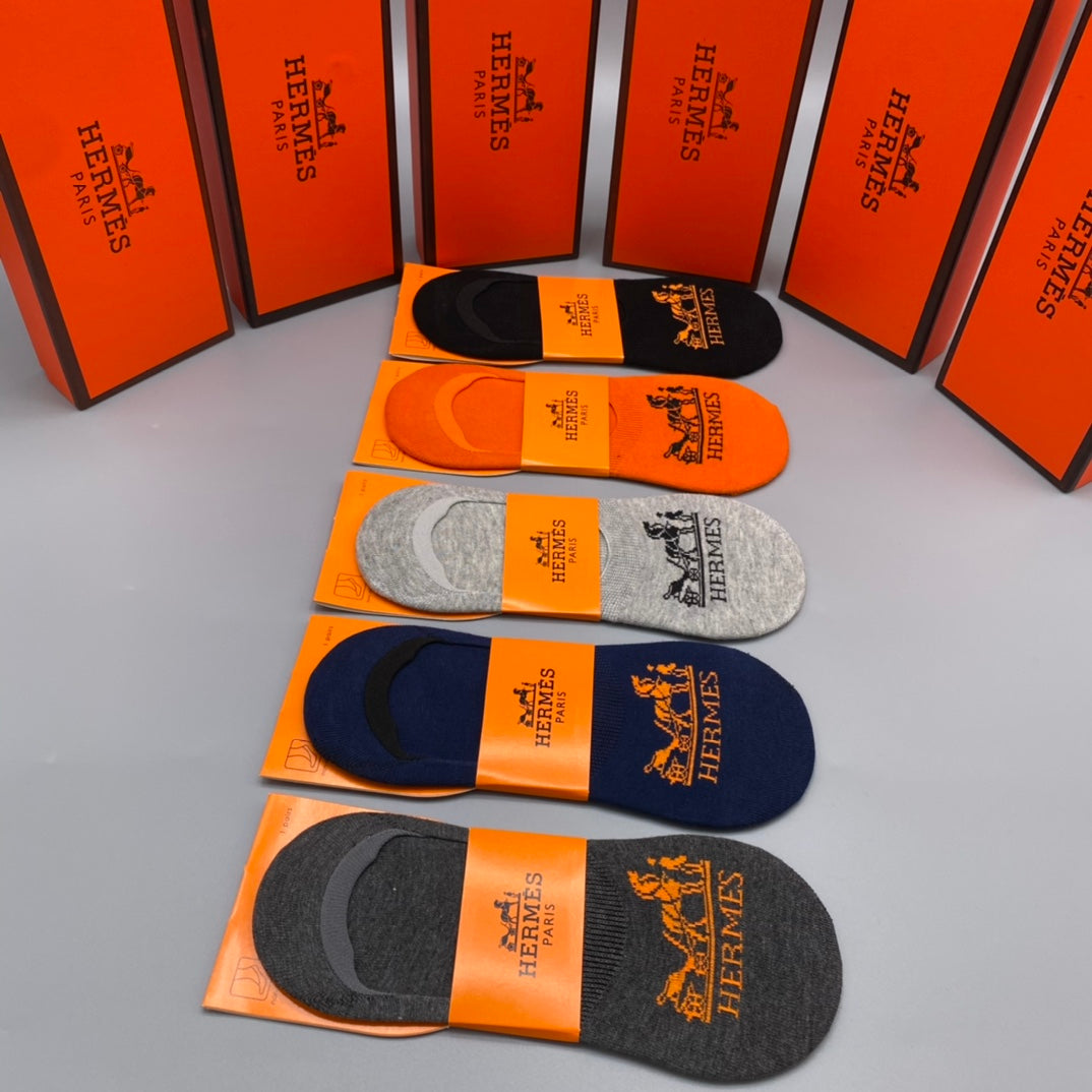 Hermes No-Show Socks - 5-Pair Pack