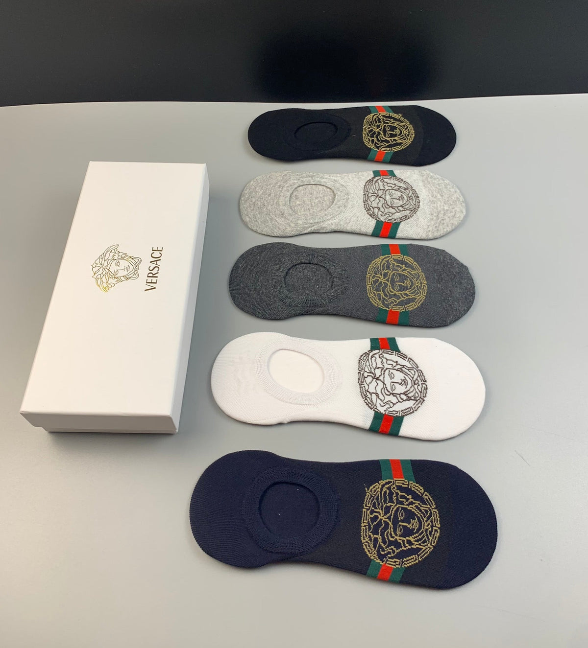 Versace Cotton Short Socks - 5-Pair Pack