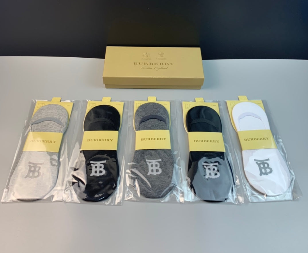 Burberry Cotton Short Socks - 5-Pair Pack