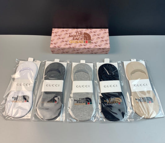 Gucci Cotton No-Show Socks - 5-Pair Pack