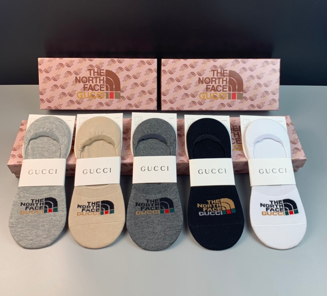 Gucci Cotton No-Show Socks - 5-Pair Pack