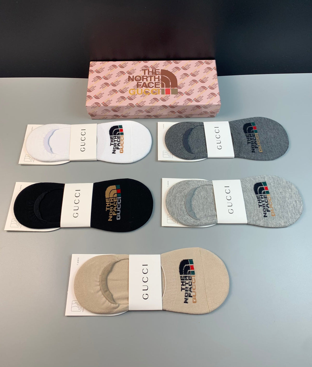 Gucci Cotton No-Show Socks - 5-Pair Set