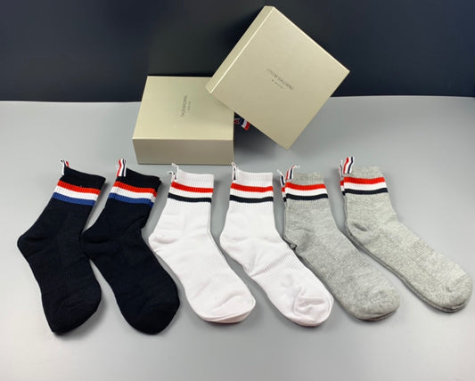 Thom Browne Cotton Crew Socks - 6-Pair Set