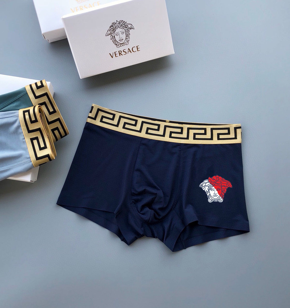 Versace Red Crest Boxer Briefs 3-Piece Box Collection Essentials