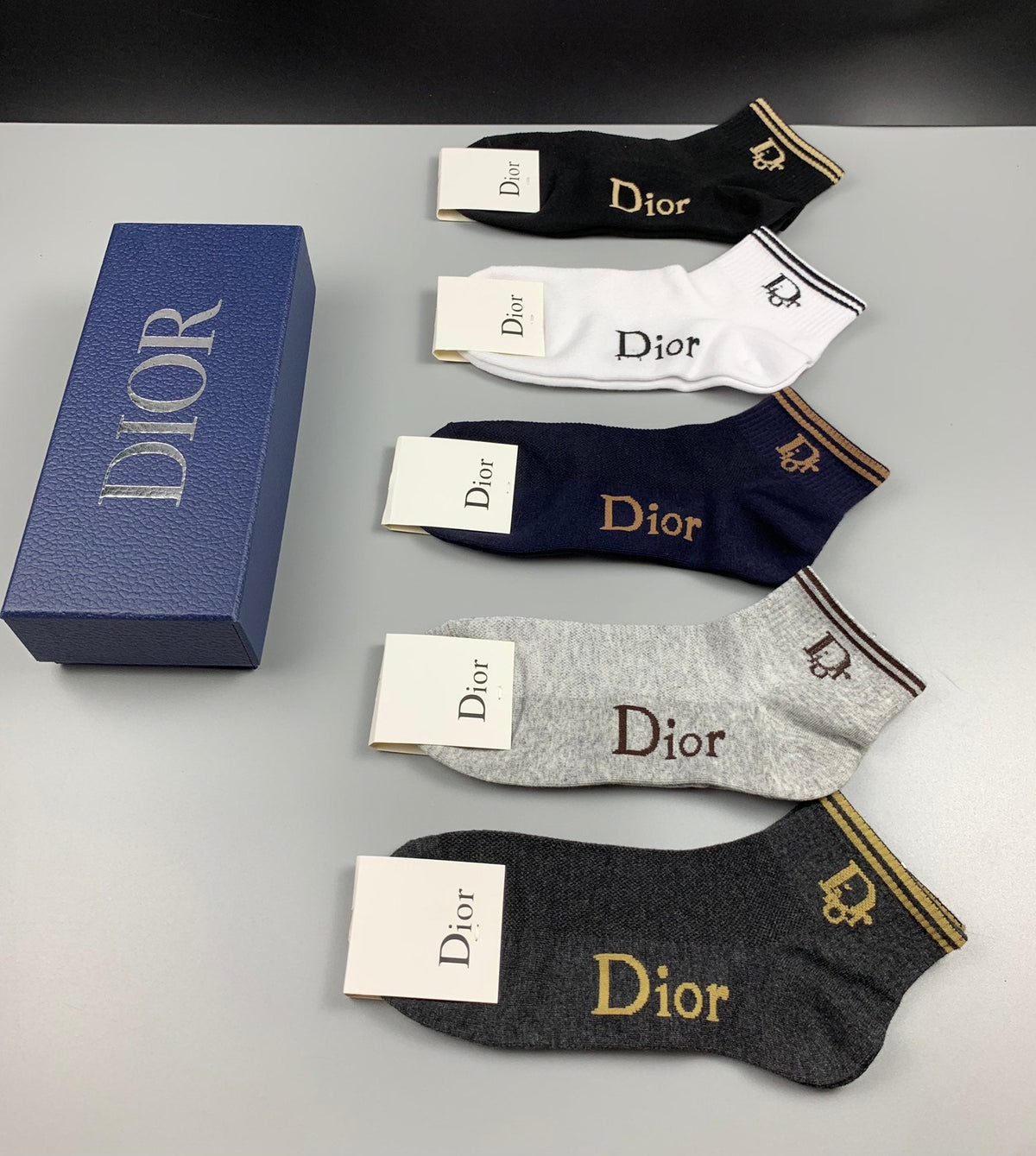Dior Cotton Breathable Socks – 5-Pair Pack