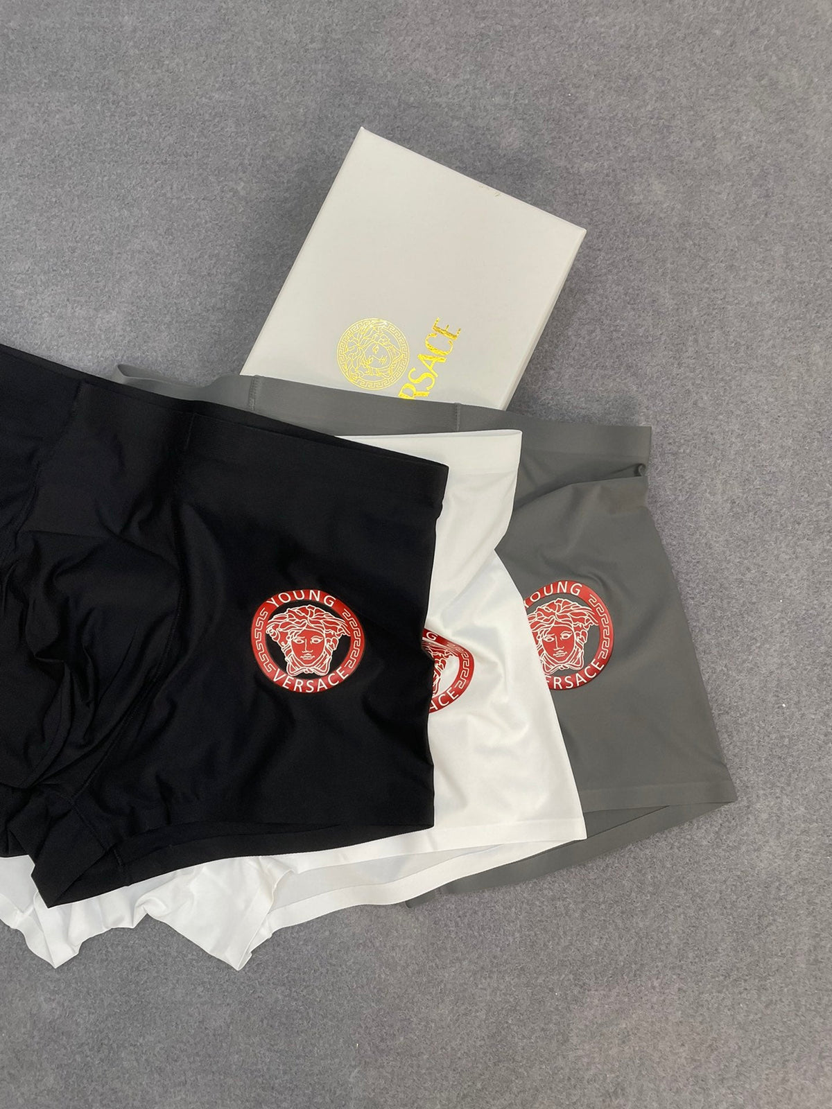 Versace Young Medusa Silky-Knit Boxer Briefs