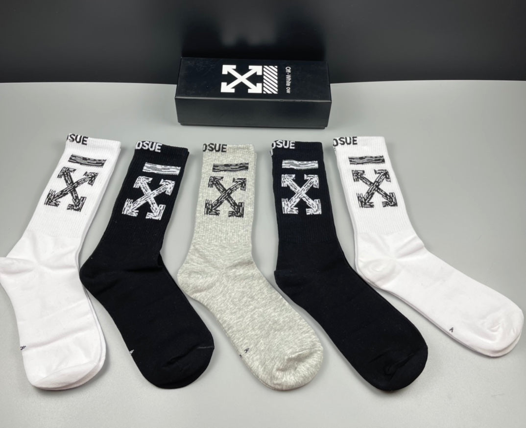 Off-White Arrow Graphics Crew Socks - 5-Pair Set