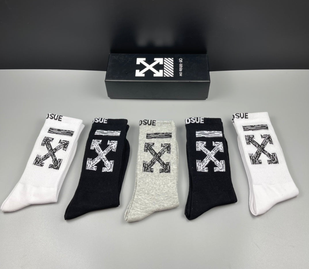 Off-White Arrow Graphics Crew Socks - 5-Pair Set