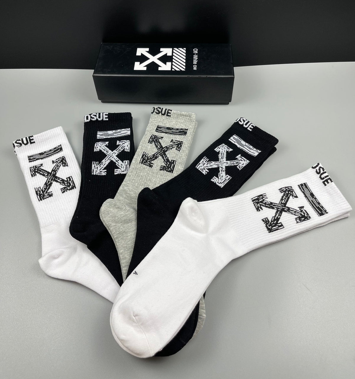 Off-White Arrow Graphics Crew Socks - 5-Pair Set