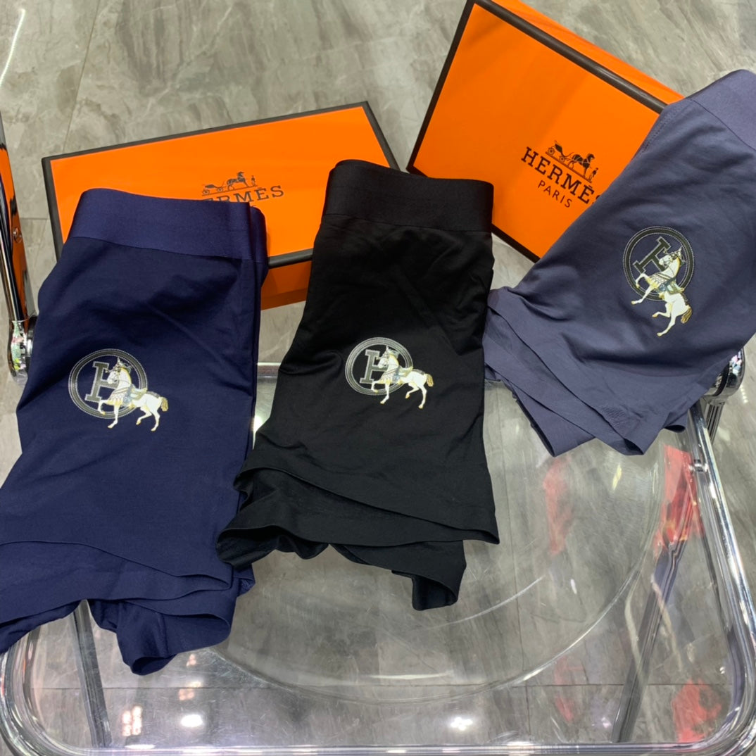 Hermes Horse Graphics Men's Boxer Briefs - 3-Piece Box