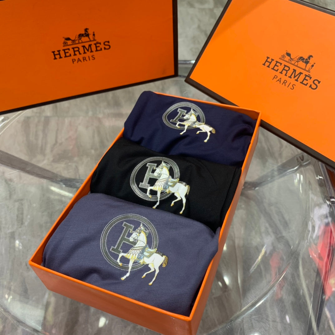 Hermes Horse Graphics Men's Boxer Briefs - 3-Piece Box