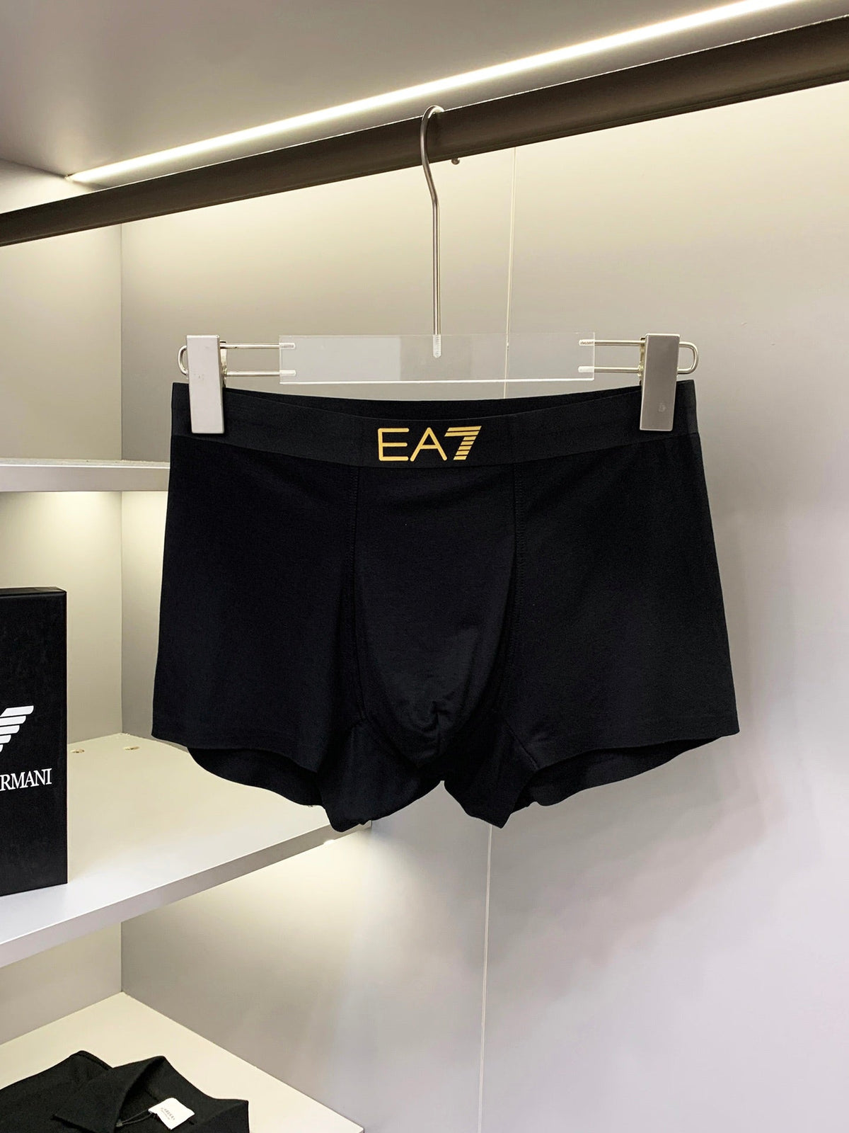 Armani Visible Colour, Waistband And Emblem Details Men's Boxer Briefs - 3-Piece Box
