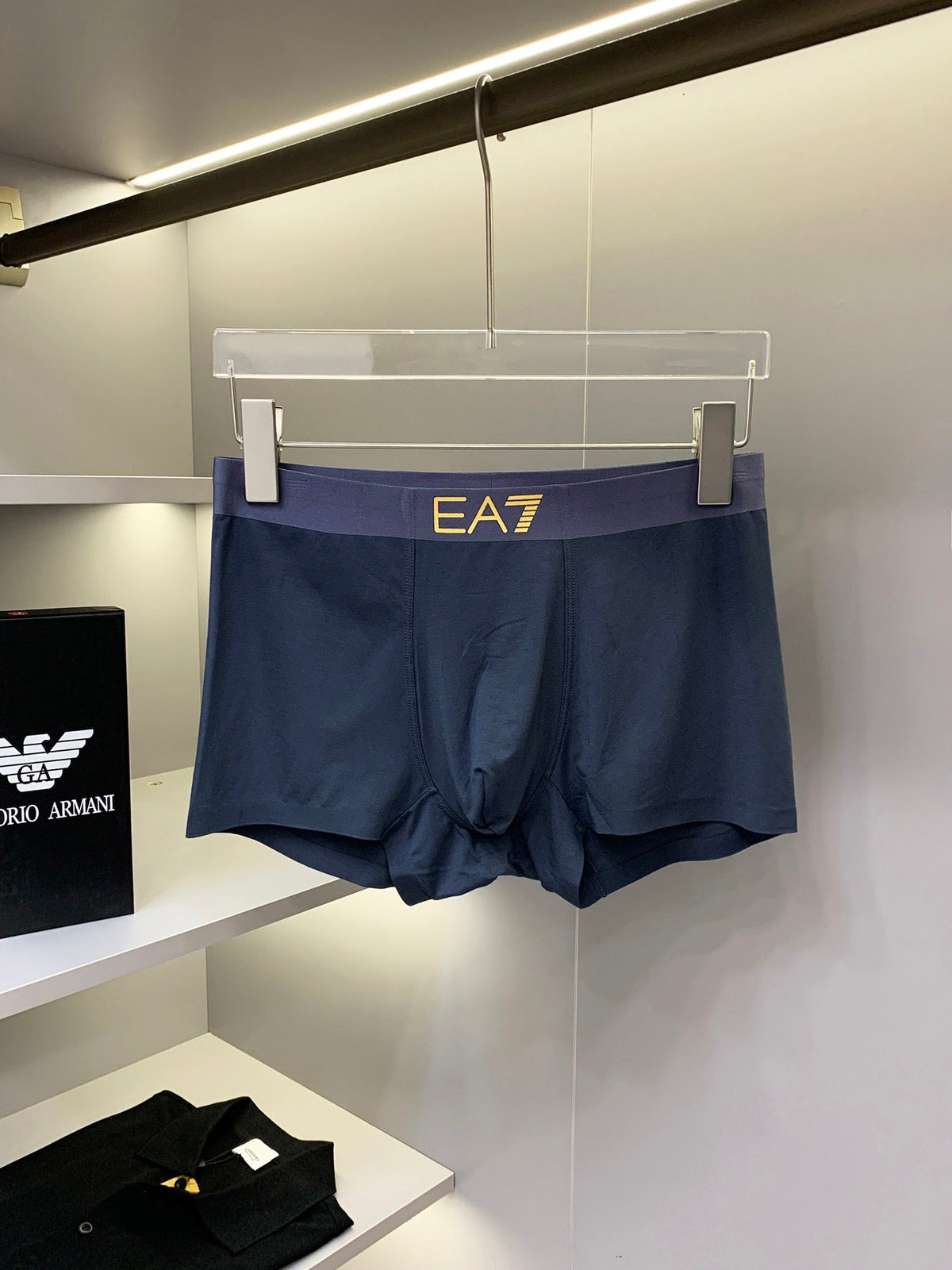 Armani Visible Colour, Waistband And Emblem Details Men's Boxer Briefs - 3-Piece Box