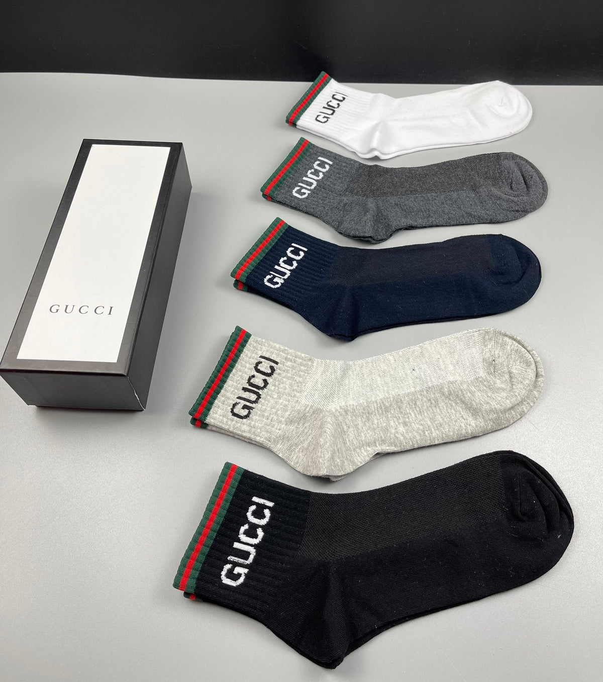 Gucci Cotton Crew Socks - 5-Pair Pack
