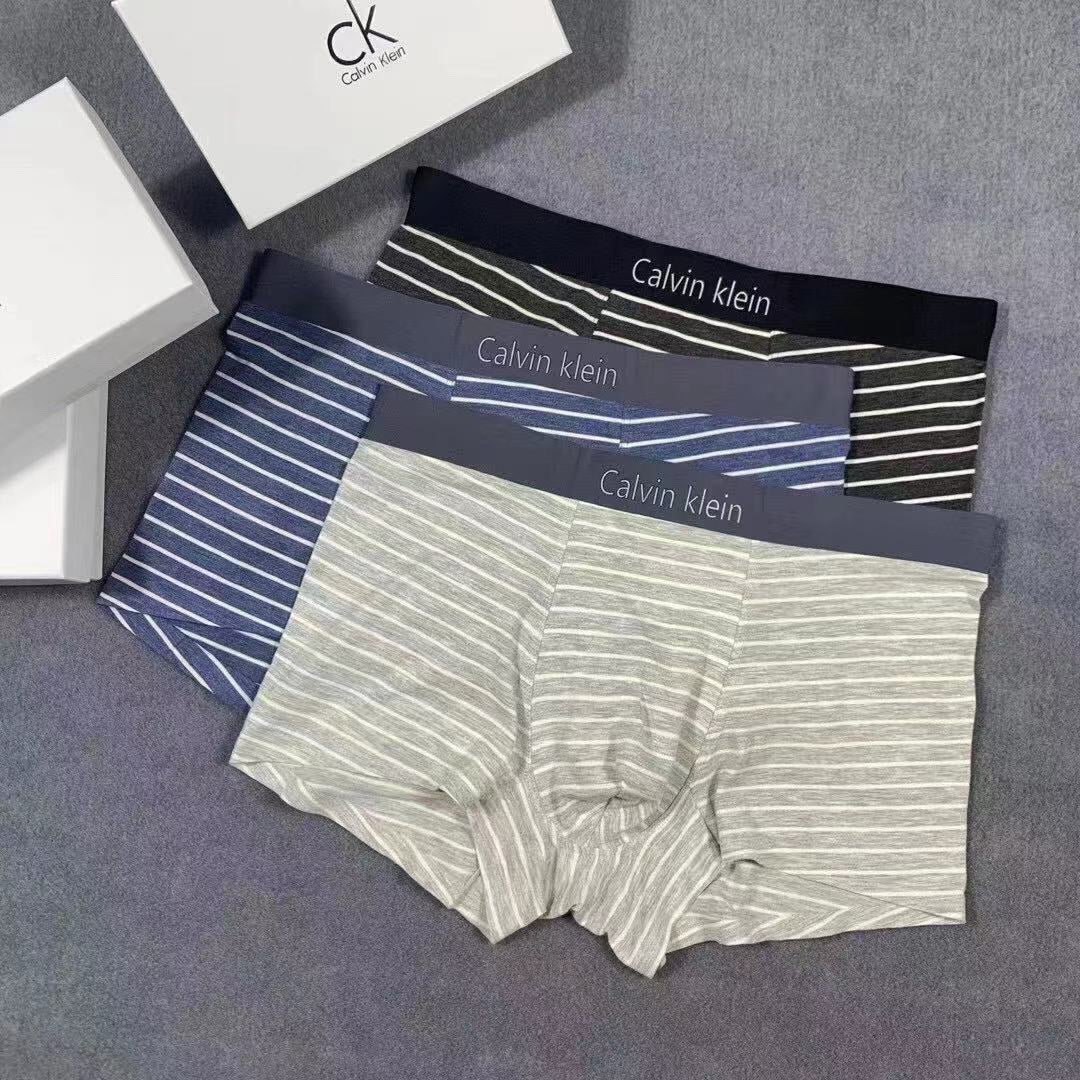 Calvin Klein Modal fibre Visible Waistband, Colour And Emblem Details Men's Boxer Briefs - 3-Piece Box