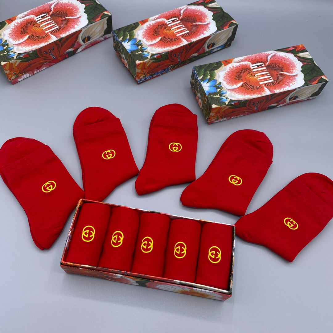 Gucci Crew Socks - 5-Pair Pack