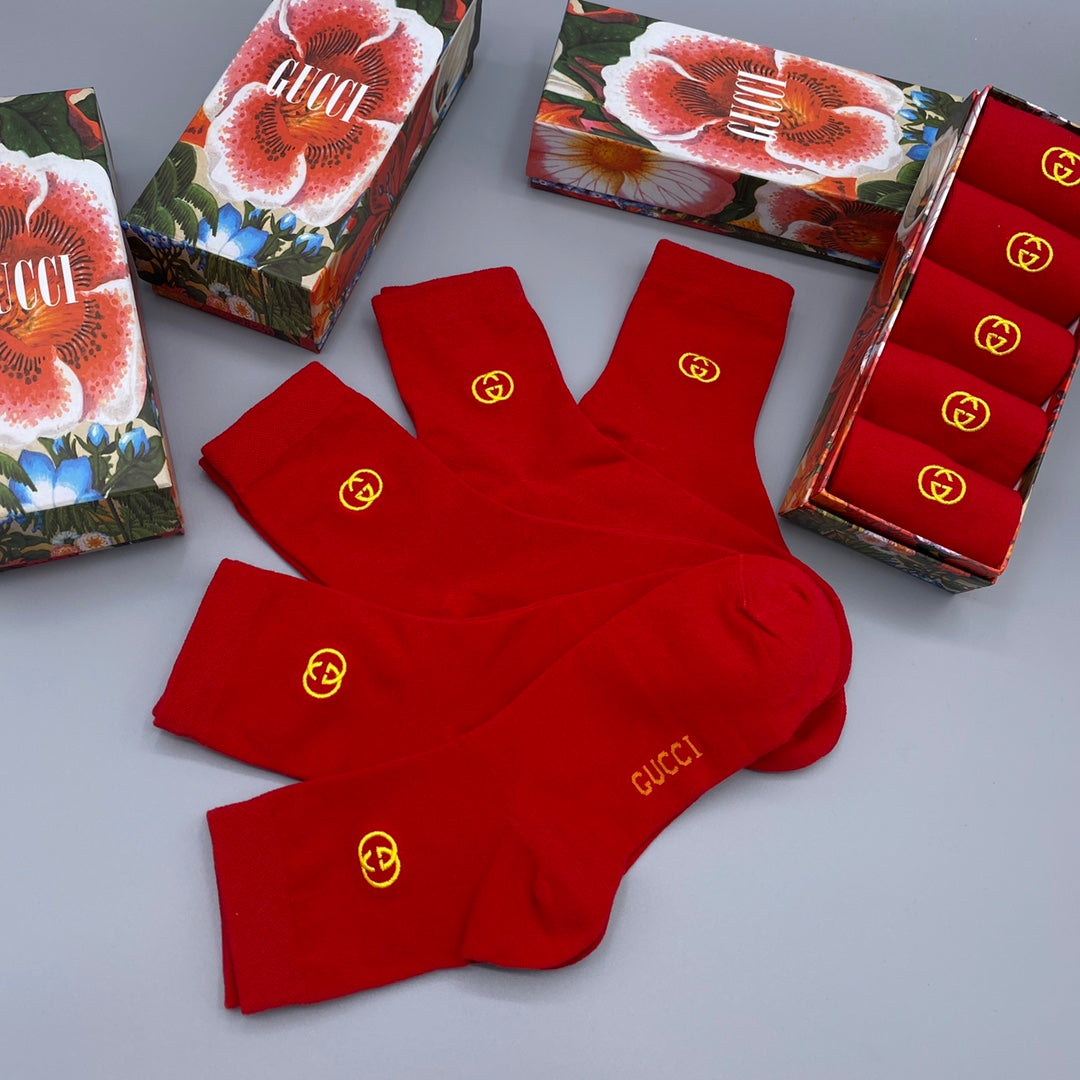 Gucci Crew Socks - 5-Pair Pack